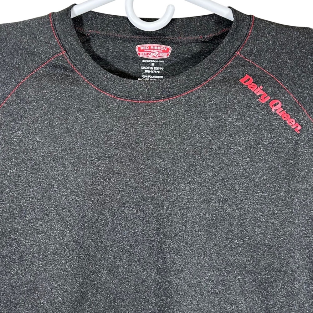 Dairy Queen DQ I Flip For Fans Gray‎ Raglan T-Shirt Medium Red Ribbon Employee